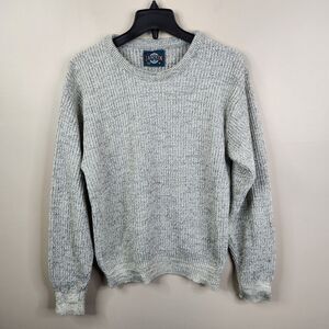 Jantzen Vintage Mens American Made Ribbed Crewneck Long Sleeve Sweater Medium